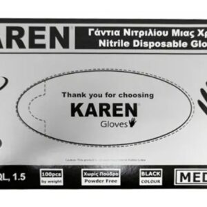 karen gloves nitrile black x100 m