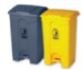 WASTE BIN PLASTIC 60L Yell/Grey